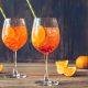 poháre Aperol Spritz so slamkou