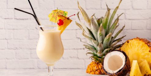 Piňa Colada so slamkou