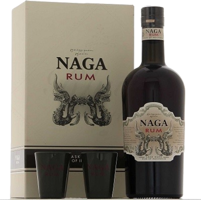 Naga Rum 40% 0,70 L + 2 poháre