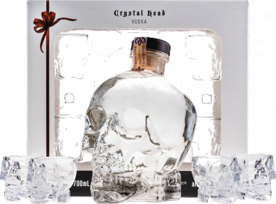 Crystal Head Vodka 40% 0,70 L + 4 poháre