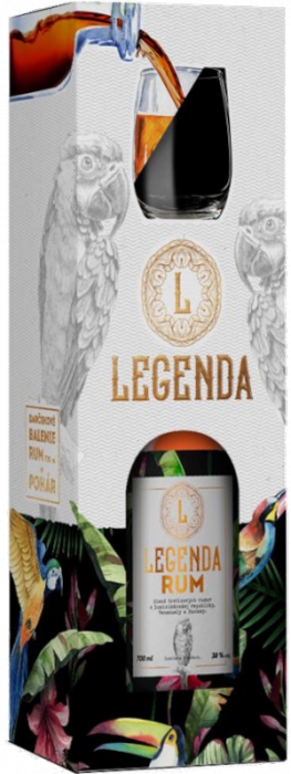 Legenda Rum 38% 0,70 L + Pohár