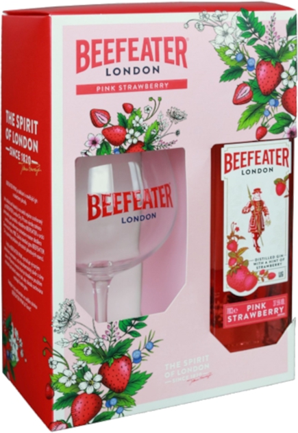 Beefeater Pink 37,5% 0,70 L + Pohár Copa Glass