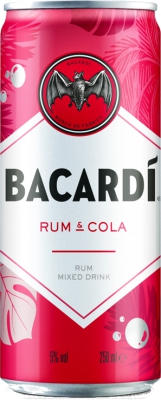 Bacardi & Cola 5% 0,25 L plech (Z)