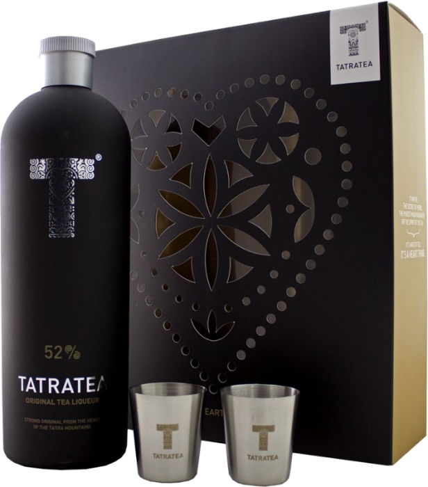 Karloff Tatratea 52% 0,70 L + 2 plechové poháriky