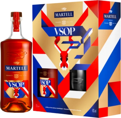 Martell VSOP 40% 0,70 L + 2 poháre (verzia 2)
