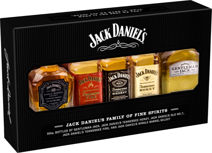 Jack Daniel's Family mini set 39% 5x 0,05 L