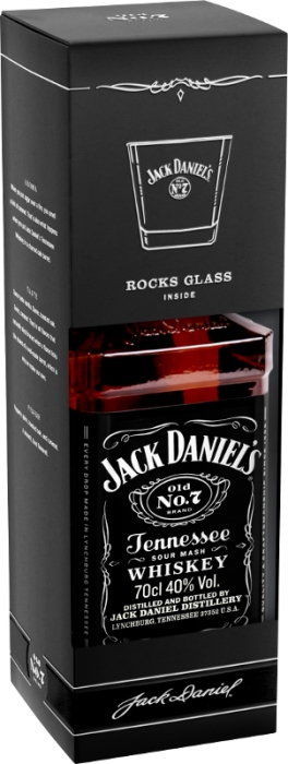 Jack Daniels 40% 0,70 + pohár - SPD