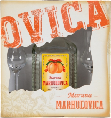 Maruna Marhuľovica 45% 0,70 L + 2 poháriky