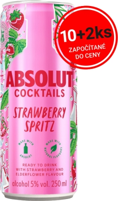 Absolut Strawberry Spritz 5% 0,25 L plech (Z)