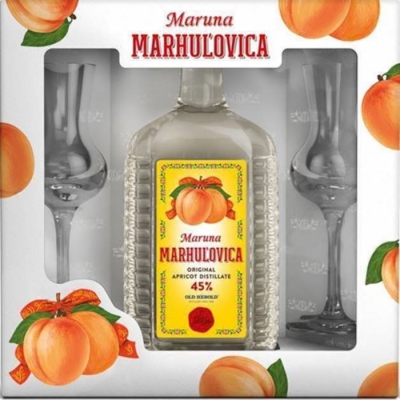 Maruna Marhuľovica 45% 0,70 L + 2 poháriky
