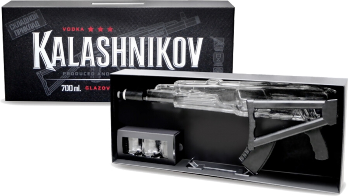 Kalashnikov Vodka Machine Gun 40% 0,70 L + 3 poháre